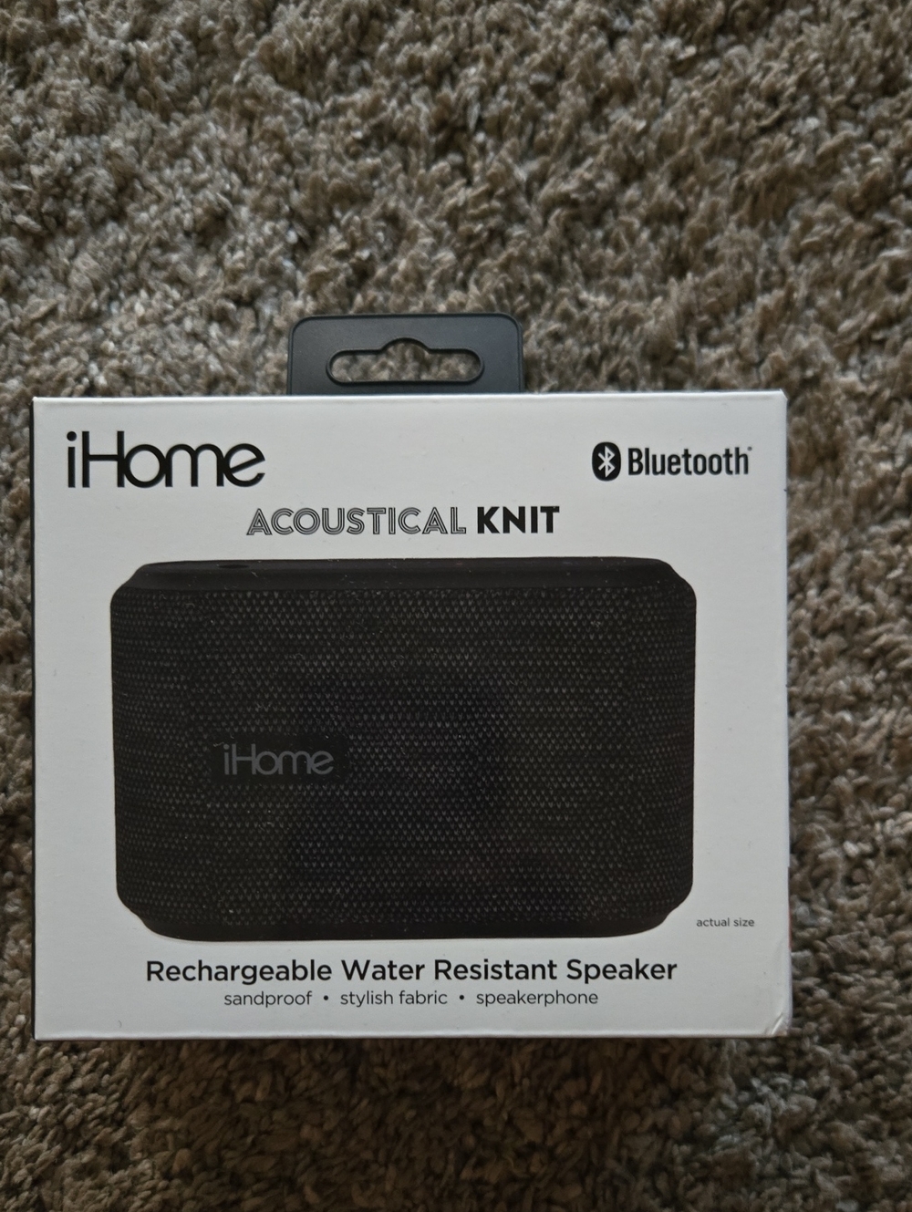 iHome AcousticAl Knit Rechargeable Bluetooth Speaker - Black